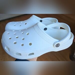 Unisex Sz 8 Men's/10 Women's CROCS CLASSIC White Clogs